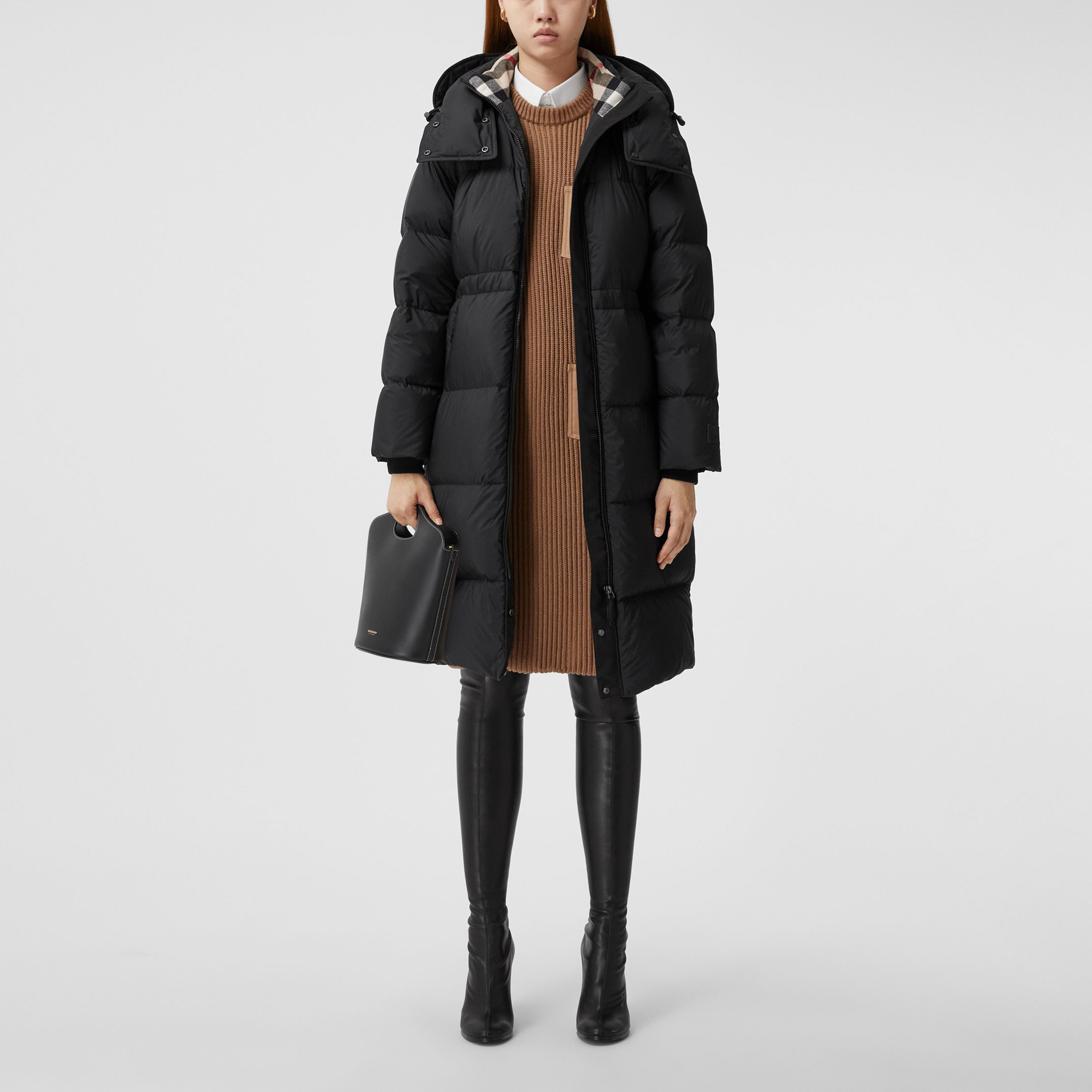 (Women) Burberry Detachable Hooded Down Jacket Long Black. 80449021 圖 3