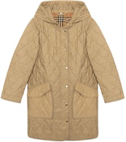 (Women) Burberry Diamond Quilted Hooded Jacket in Beige. 80487111 (Women) Burberry Diamond Quilted Hooded Jacket in Beige. 80487111