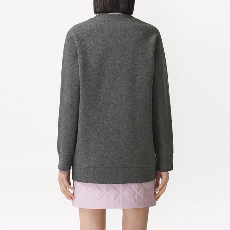 (Women) Burberry Diamond Quilted Loose Cashmere Sweater - Grey. 80484411 圖 4