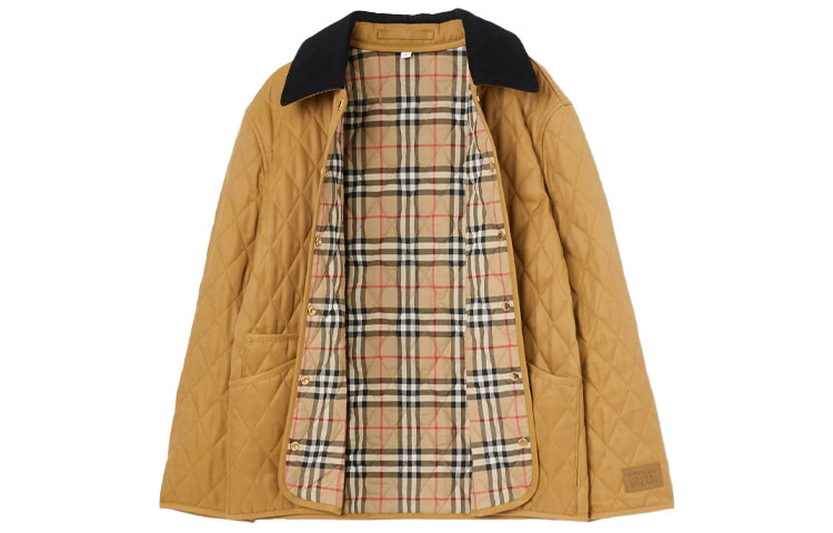 Lookbook (Women) Burberry Diamond Quilted Single-Breasted Cotton Jacket Multicolor 80391161,80498641