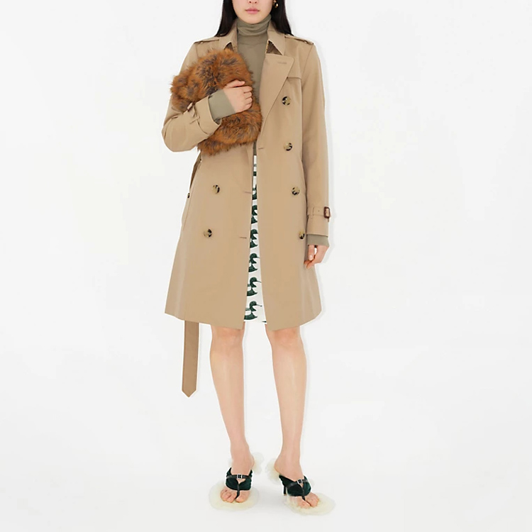 (Women) Burberry Double-Breasted Belted Trench Coat  Honey色 Classic. 80794041 圖 3