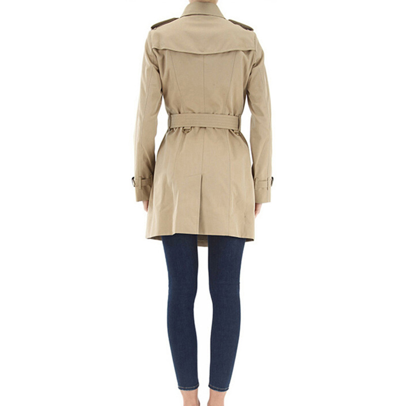 (Women) Burberry Double-Breasted Belted Trench Coat Khaki. 39004551 圖 4