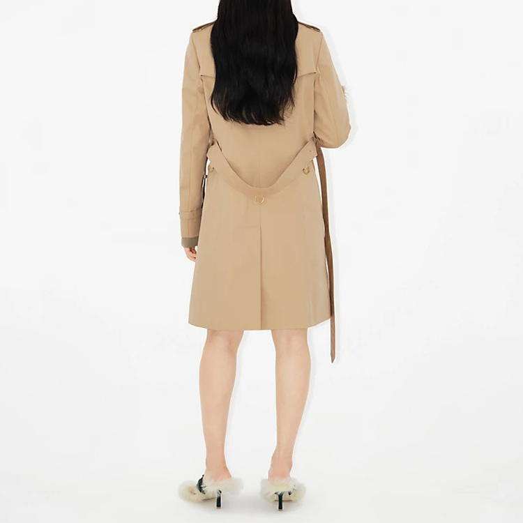 (Women) Burberry Double-Breasted Belted Trench Coat  Honey色 Classic. 80794041 圖 4