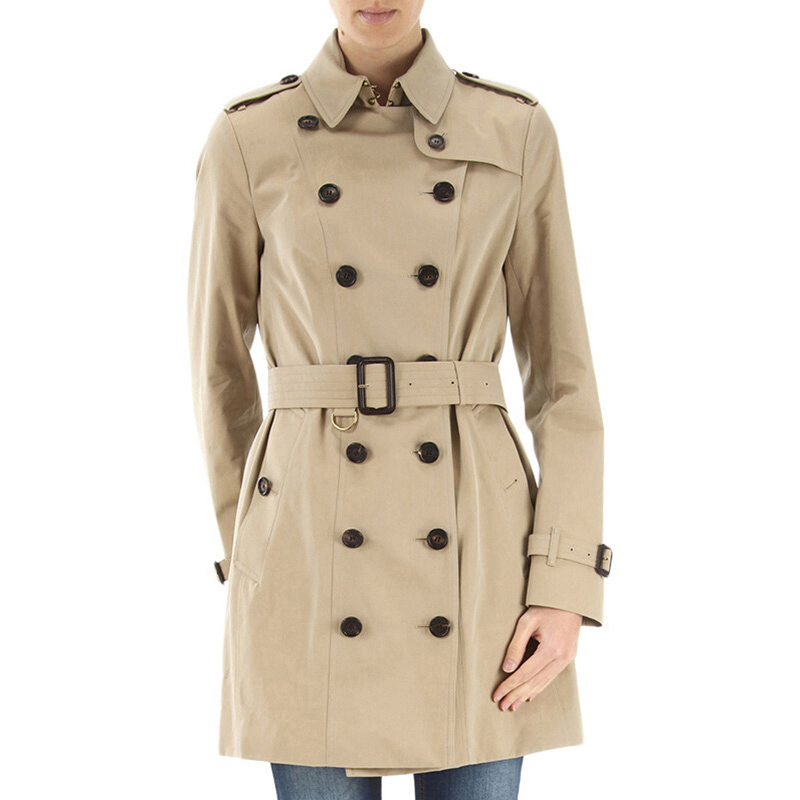 (Women) Burberry Double-Breasted Belted Trench Coat Khaki. 39004551 圖 5