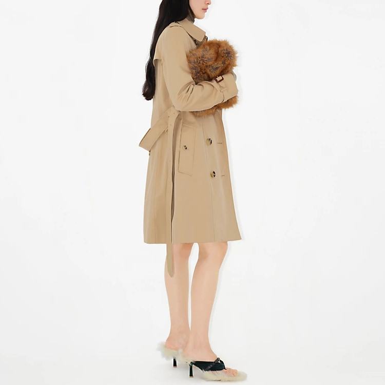 (Women) Burberry Double-Breasted Belted Trench Coat  Honey色 Classic. 80794041 圖 5