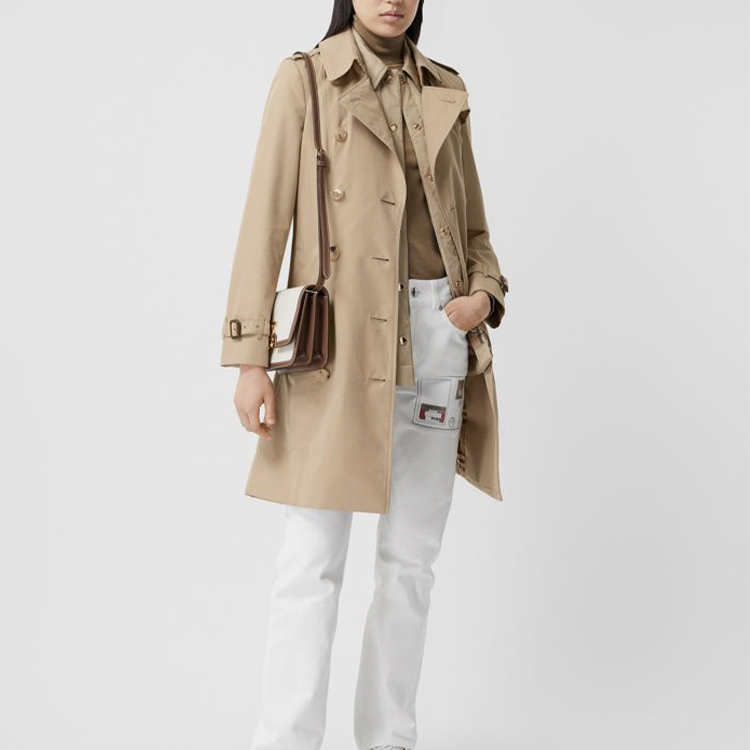 (Women) Burberry Double-Breasted Casual Trench Coat Honey Color 80168261 圖 3