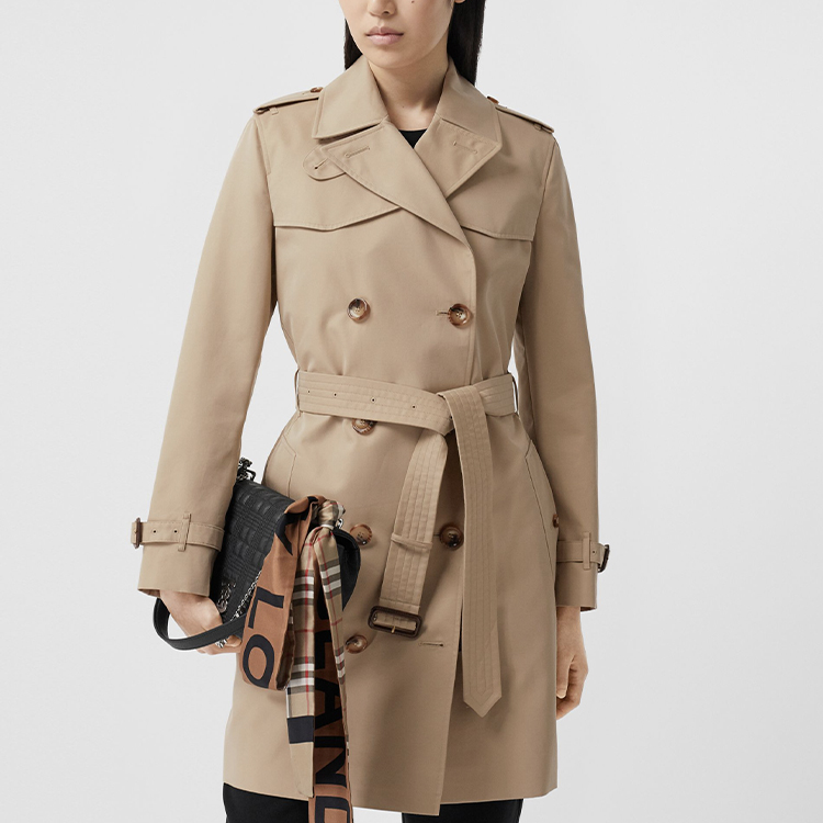 (Women) Burberry Double-Breasted Casual Trench Coat Honey Color 80168261 圖 4
