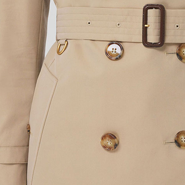 Sizing (W) Burberry 雙排扣長袖風衣外套 蜂蜜米色 80279471