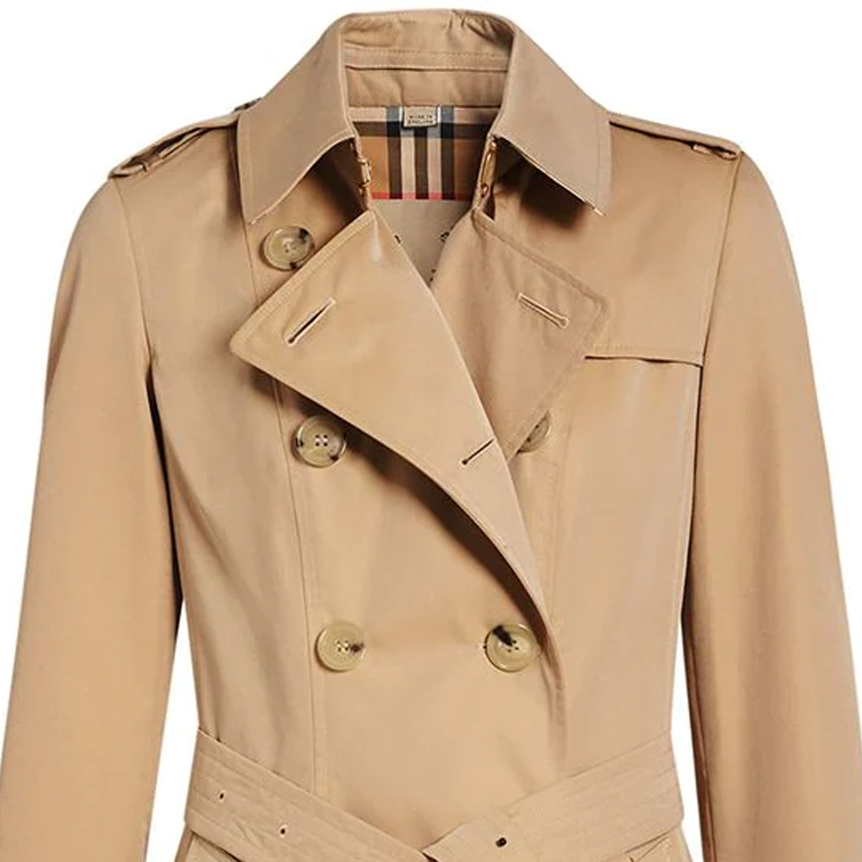 Purchase (W) Gabardina Larga Burberry Doble Botonadura en Beige Miel. 80457791