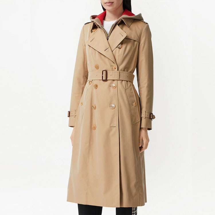 Details for (W) Gabardina Larga Burberry Doble Botonadura en Beige Miel. 80457791