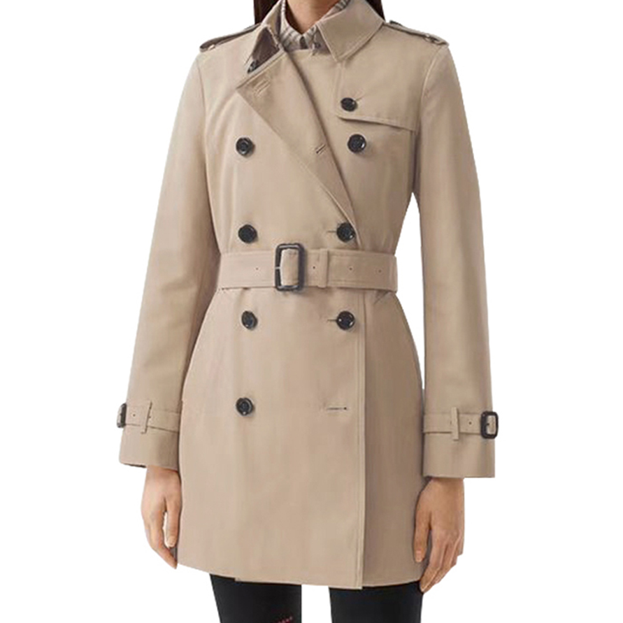 Shop (W) Burberry Trench Coat Mid-Length Double-Breasted Abu Muda. 80209691