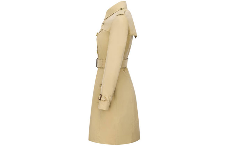 Shop (W) Burberry Trench Coat Double-Breasted Lengan Panjang Beige. 80457761