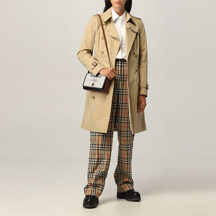 Details for (W) Burberry Trench Coat Double-Breasted Lengan Panjang Beige. 80457761