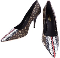 (W) 博柏利Elodie字母印花尖头高跟鞋'棕色' 8018752 Lookbook (W) 博柏利Elodie字母印花尖头高跟鞋'棕色' 8018752