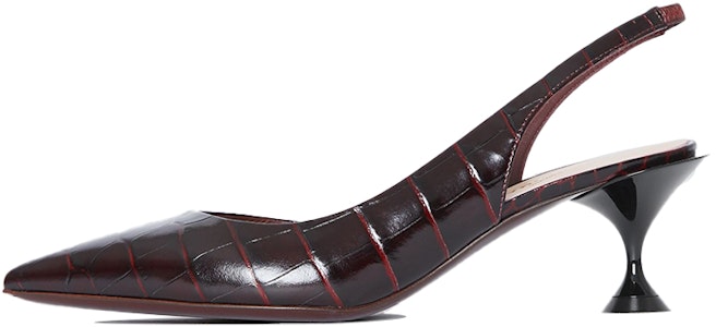 (W) バーバリー型押しレザーハイヒールミュール(赤茶) 80086561 Buy (W) バーバリー型押しレザーハイヒールミュール(赤茶) 80086561