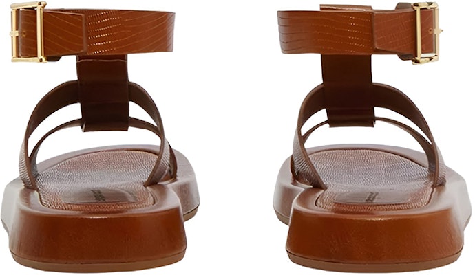 (W) バーバリー型押しレザー厚底サンダル(タンブラウン) 80563281 Shop (W) バーバリー型押しレザー厚底サンダル(タンブラウン) 80563281