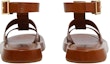 Shop (W) バーバリー型押しレザー厚底サンダル(タンブラウン) 80563281