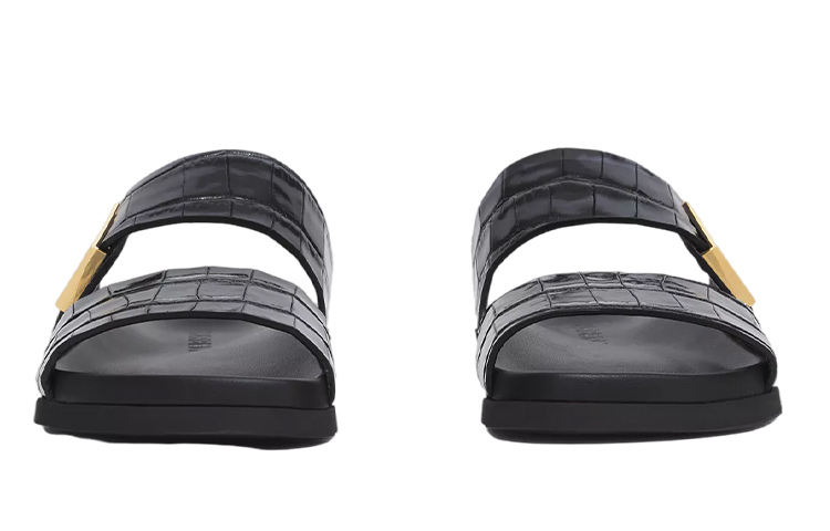 (W) Burberry Embossed Leather Sandal 'Black Logo' 圖 3