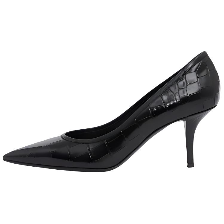 (Women) Burberry Embossed Pointed-Toe Stiletto 'Black' 80613511