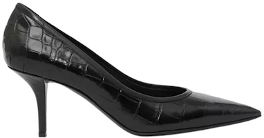 Order (W) Escarpins Burberry Noir à Bout Pointu et Talon Aiguille Embossé 80613511