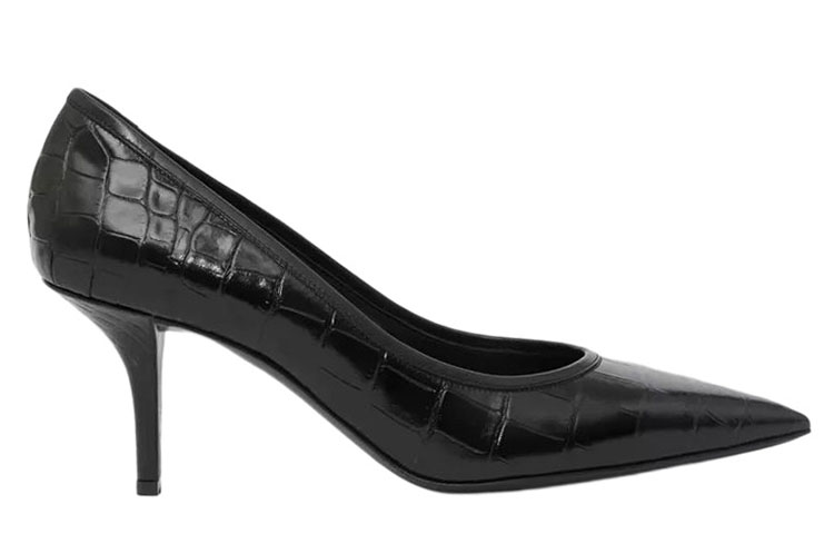 (W) Burberry Embossed Pointed-Toe Stiletto 'Black' 圖 2