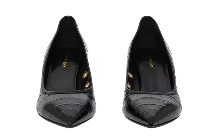 (W) Burberry Embossed Pointed-Toe Stiletto 'Black' 圖 3
