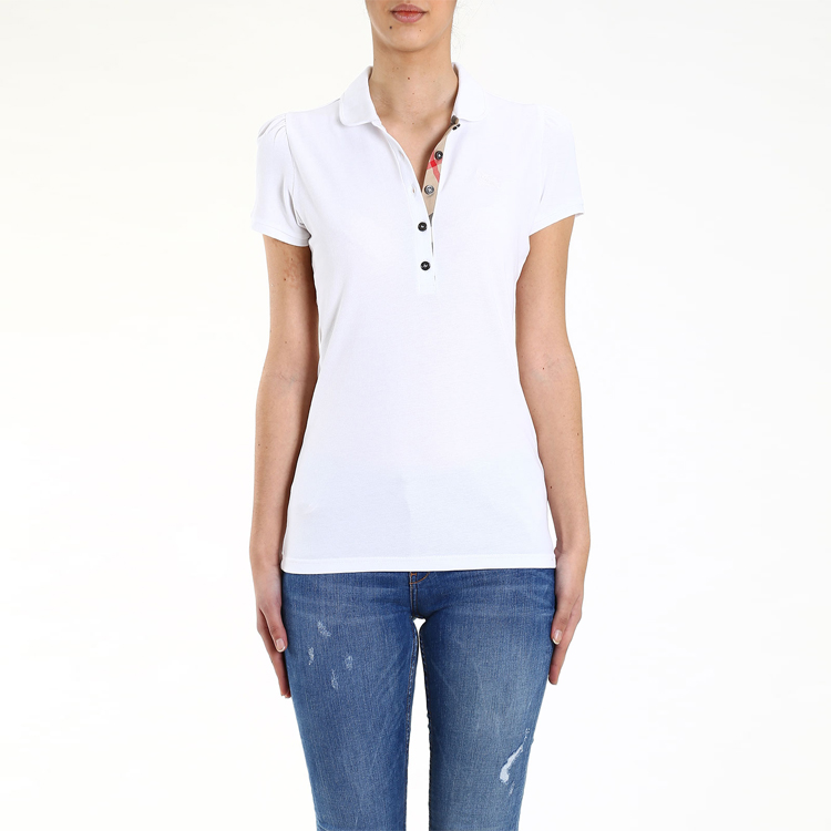 (Women) Burberry Embroidered Knight Short Sleeve Polo Shirt White 38128251 圖 6