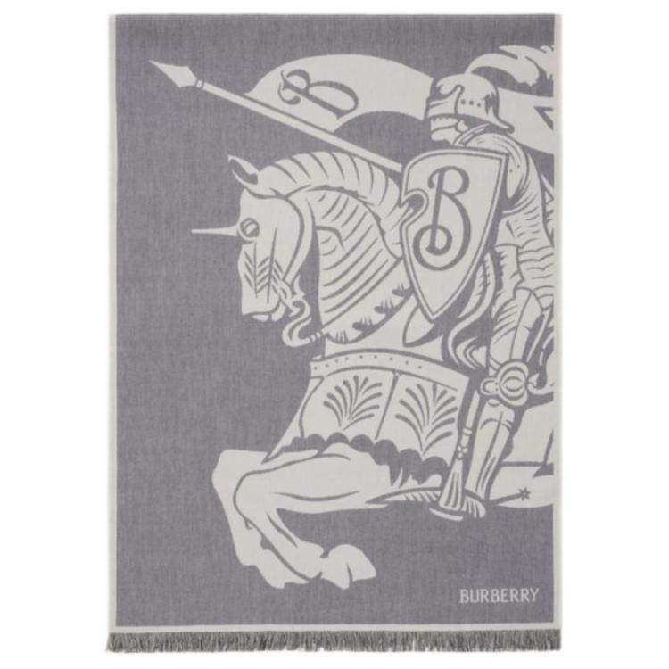 (Women) Burberry Embroidered Letter Design Wool Scarf for Women in Brown. 80912131 圖 2