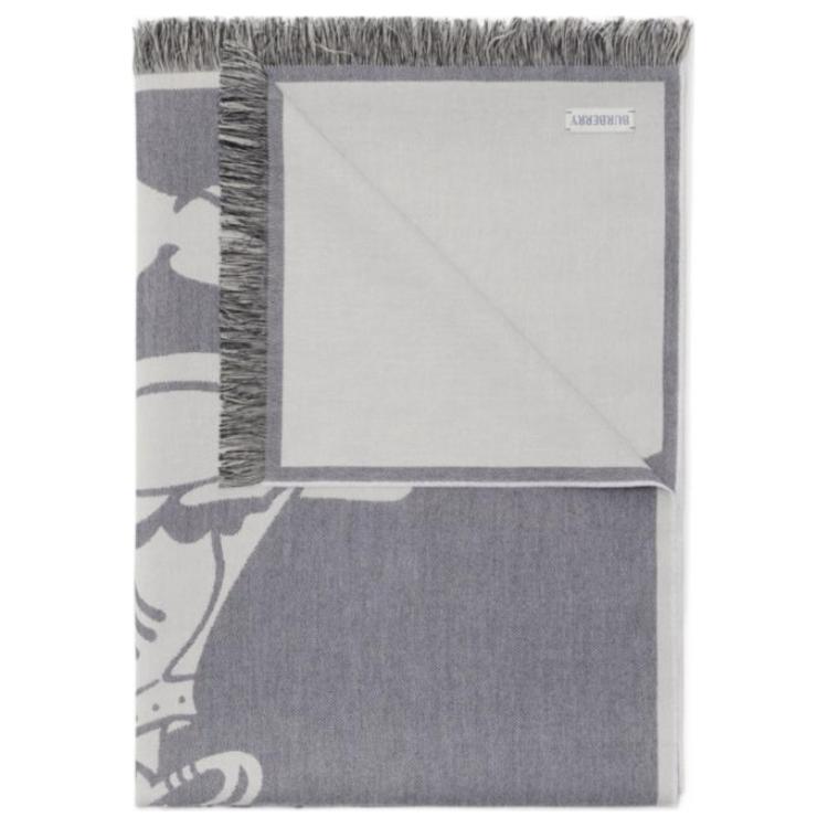 (Women) Burberry Embroidered Letter Design Wool Scarf for Women in Brown. 80912131 圖 3