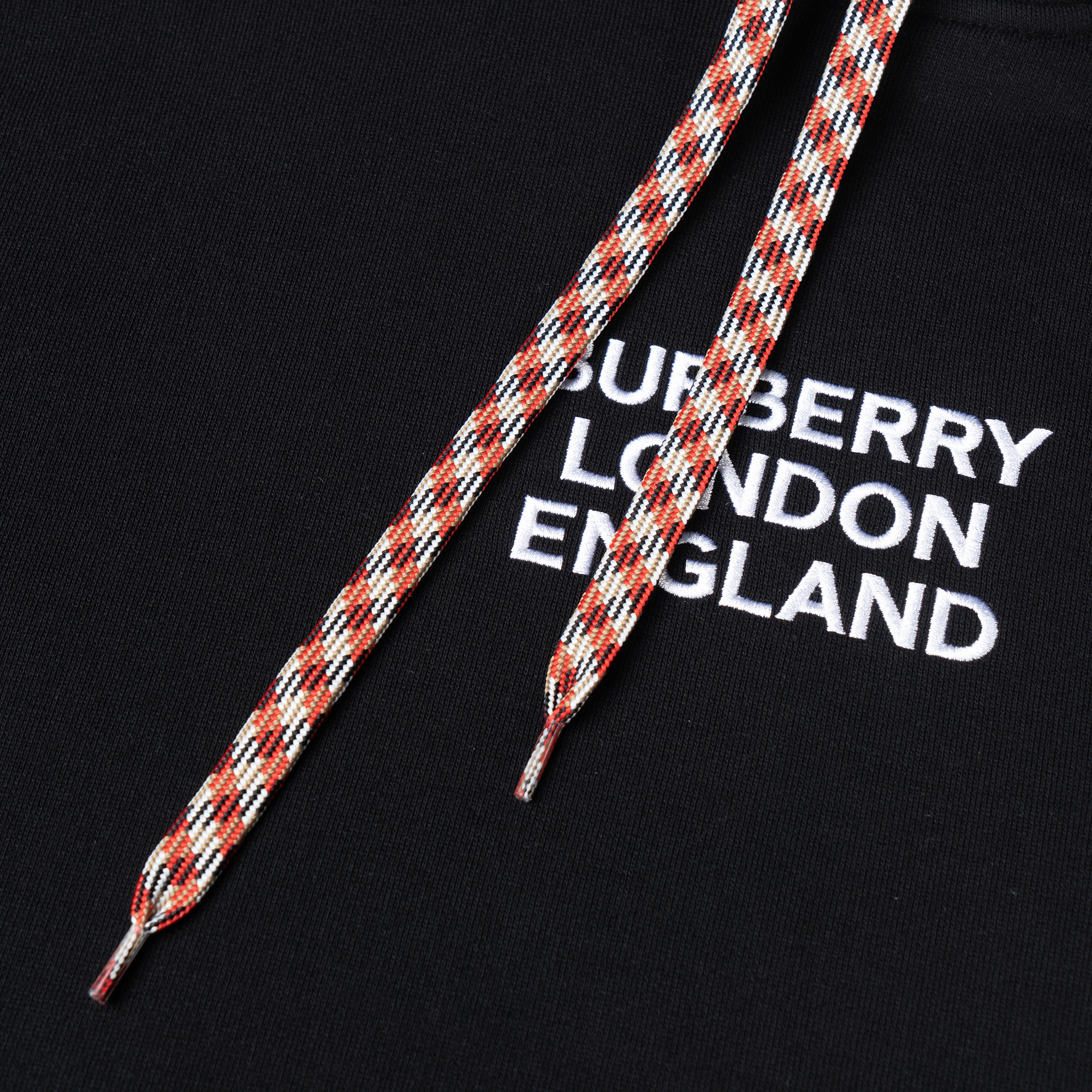 Sizing (W) Burberry 刺繡標誌黑色連帽衫 80199901