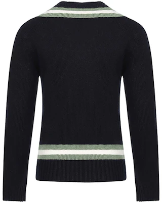 (W) Burberry 刺繡貼布羊毛混紡套頭毛衣 深藍色 80078511 Lookbook (W) Burberry 刺繡貼布羊毛混紡套頭毛衣 深藍色 80078511