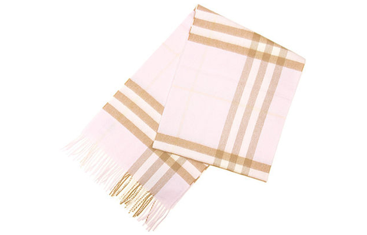 (Women) Burberry Embroidered Red Cashmere Scarf for Women - Pink Colorblock Design 8016396-A2888 圖 4