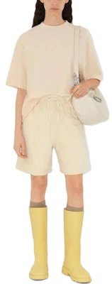 (Women) Burberry Equestrian Knight Logo Drawstring Casual Shorts Beige. 80813221 Shop (Women) Burberry Equestrian Knight Logo Drawstring Casual Shorts Beige. 80813221