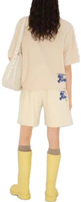 (Women) Burberry Equestrian Knight Logo Drawstring Casual Shorts Beige. 80813221 Purchase (Women) Burberry Equestrian Knight Logo Drawstring Casual Shorts Beige. 80813221