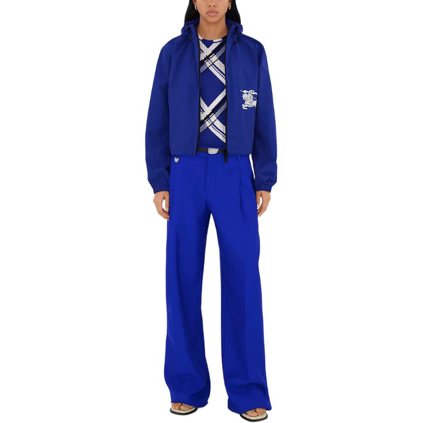 Shop (W) 버버리 여성용 이퀘스트리언 나이트 로고 후디 자켓 - 나이트 블루 80850501