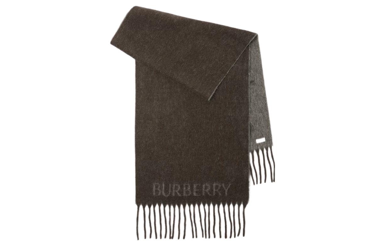 (Women) Burberry Equestrian Knight Logo Wool Scarf  Brown 80765651 圖 2