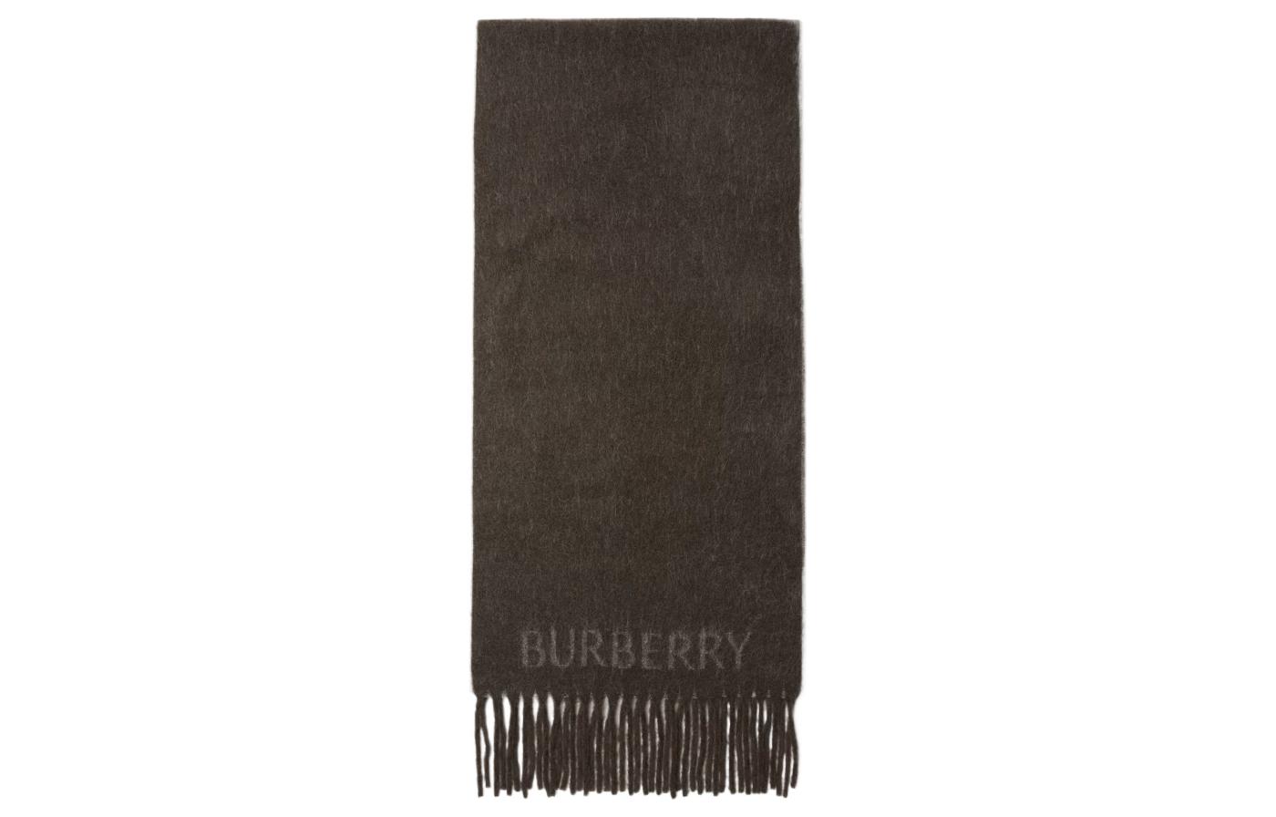 (Women) Burberry Equestrian Knight Logo Wool Scarf  Brown 80765651 圖 3
