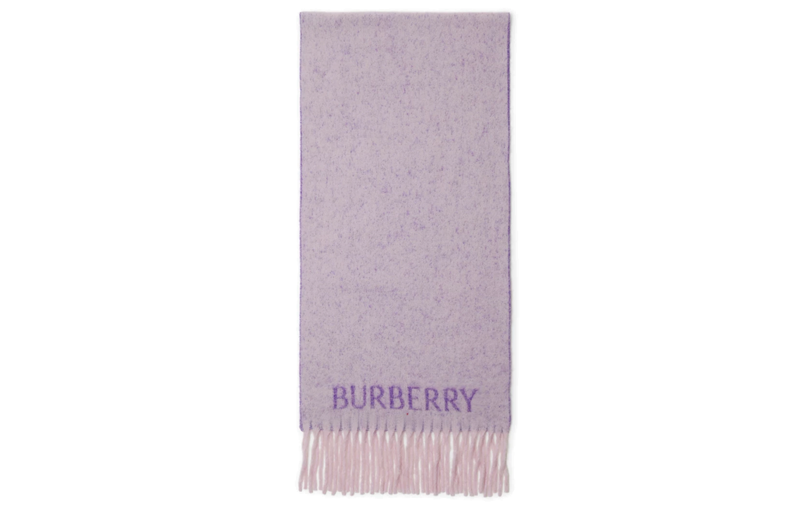 (Women) Burberry Equestrian Logo Alpaca Wool Blend Knit Scarf Women’s Purple. 80771081 圖 3
