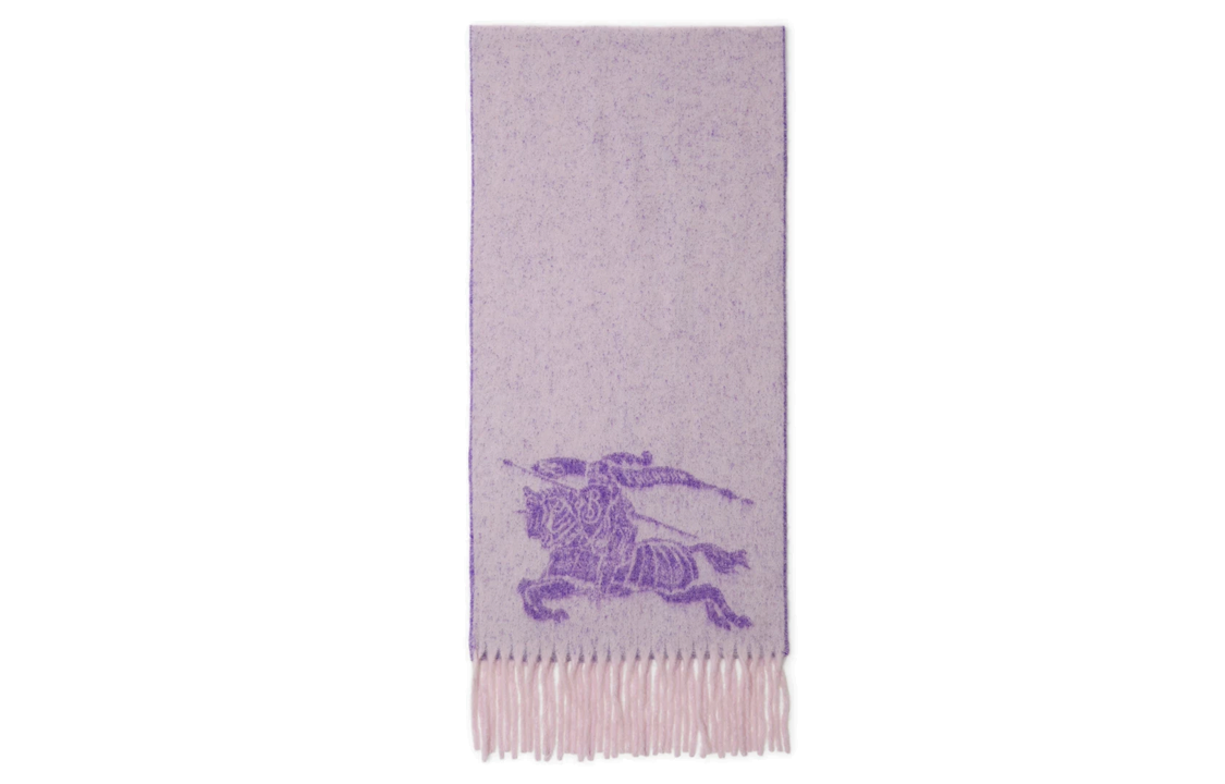 (Women) Burberry Equestrian Logo Alpaca Wool Blend Knit Scarf Women’s Purple. 80771081 圖 4