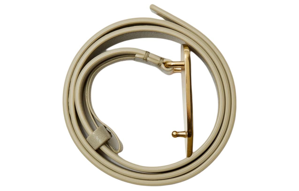 Lookbook (W) 博柏利馬術標誌小牛皮皮帶 女士 米色 2.5CM寬 80881671