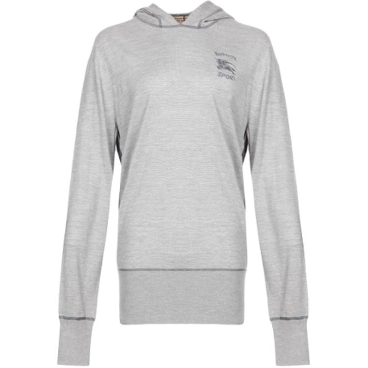 (Women) Burberry Equestrian Logo Hoodie Charcoal Grey 80018751