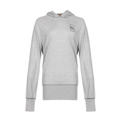 (Women) Burberry Equestrian Logo Hoodie Charcoal Grey 80018751