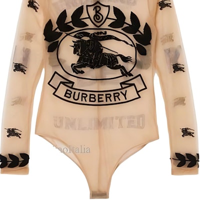 (W) 博柏利晚装SS23马术刺绣透视长袖衬衫裸色女款 80621901 Sizing (W) 博柏利晚装SS23马术刺绣透视长袖衬衫裸色女款 80621901