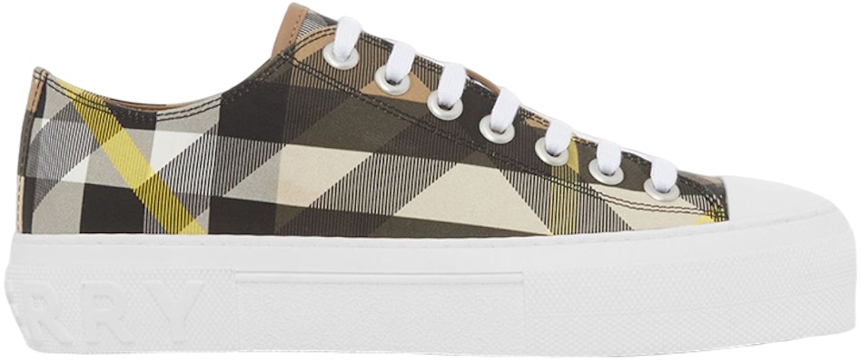 (W) Burberry Exaggerated Check Cotton Sneakers Wheat - Kasut Burberry Kotak Kapas Gandum 80642811 Order (W) Burberry Exaggerated Check Cotton Sneakers Wheat - Kasut Burberry Kotak Kapas Gandum 80642811