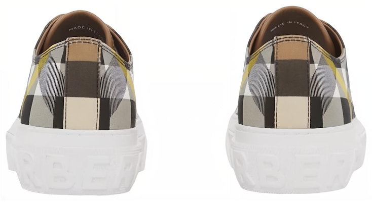 (W) Burberry Exaggerated Check Cotton Sneakers Wheat - Kasut Burberry Kotak Kapas Gandum 80642811 Purchase (W) Burberry Exaggerated Check Cotton Sneakers Wheat - Kasut Burberry Kotak Kapas Gandum 80642811