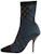 (W) Burberry But Stiletto Kotak-kotak Kain 'Biru Hitam' 80692081