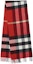 Buy (Women) Burberry Fashion Check Fringe Cashmere Scarf for Women in Red 80497261