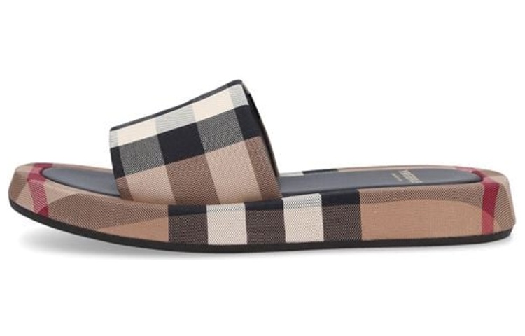(W) Burberry Fashion Slide 'Check Brown'