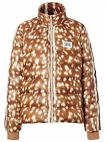 (Women) Burberry Fawn Print Short Down Puffer Coat Honey-Colored 80228361 (Women) Burberry Fawn Print Short Down Puffer Coat Honey-Colored 80228361
