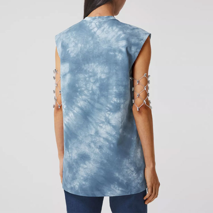 Details for (W) Burberry Kaos Lengan Pendek Pola Hiu Navy Biru 45680041